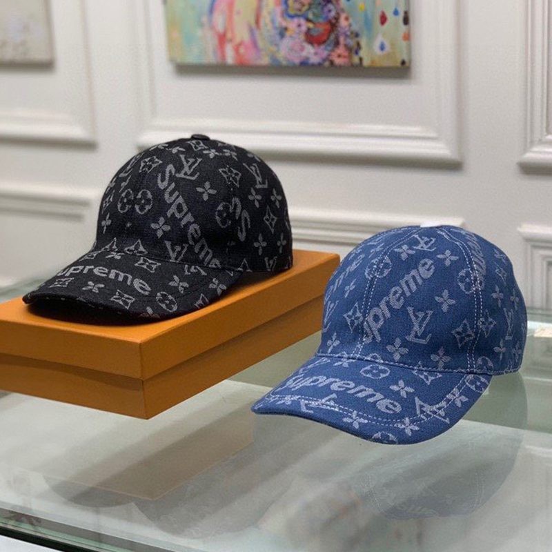 希少色シュプリーム ヴィトン キャップ 偽物 Perforated Camp Cap navy 2色 vub13408