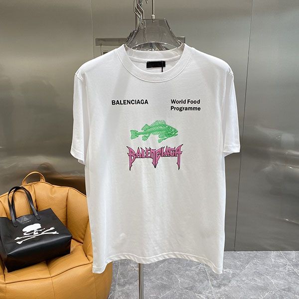 おすすめバレンシアガ コピー プリント ロゴ Tシャツ baq79441